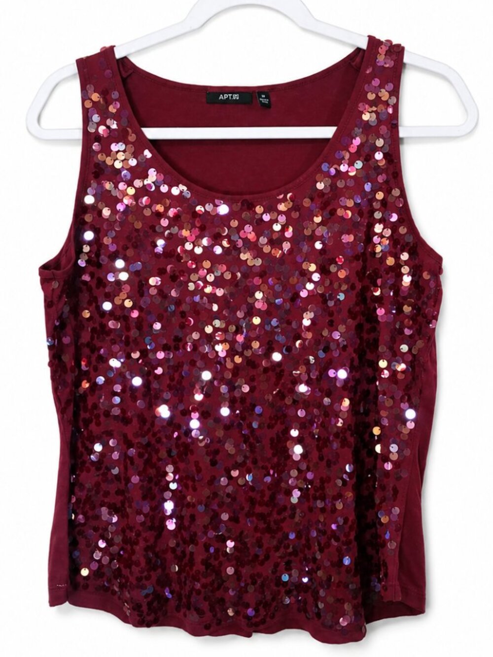 Plum Sequin Tank Top | XL | Whimsigoth Glam Party Top - Picture 2 of 4